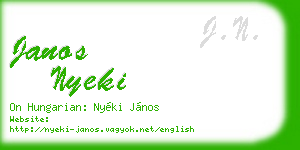 janos nyeki business card